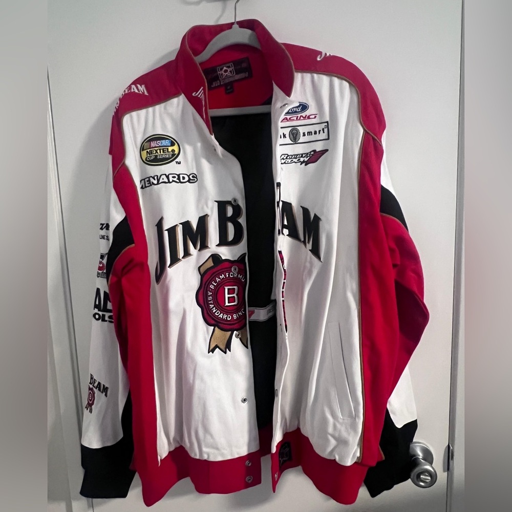 JH Design Jim Beam Robby Gordon NASCAR racing jacket.